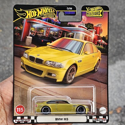 2024 HOT WHEELS PREMIUM BMW M3 BOULEVARD #115 GOLD METAL REAL