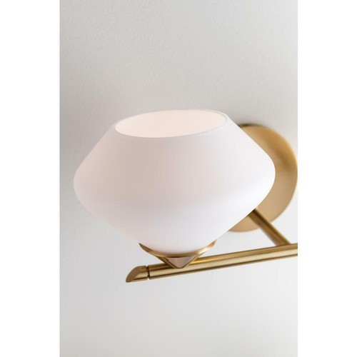 Mitzi by Hudson Valley Lighting Ryan 2-Light Aged Brass Bath Light - Picture 3 of 5