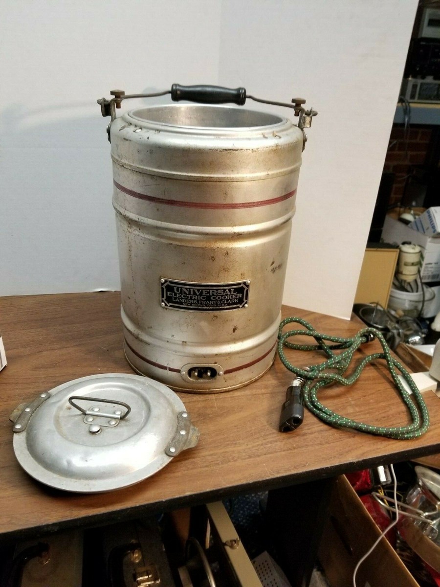 Vintage Landers Fray Universal Electric Cooker / working - Wooden