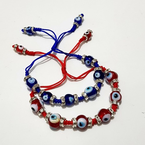 Perle Bracciale Occhio Turco Sguardo Cattivo Nazar Male di Tigre Mavi Boncuk - 第 3/3 張圖片