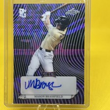 1/8✨2023 Leaf Perfect Game Showcase Purple Prismatic Mason Brassfield Auto