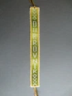 Woven BOOKMARK DUBROVNIK Croatia Former Yugoslavia Green & Yellow UNUSED