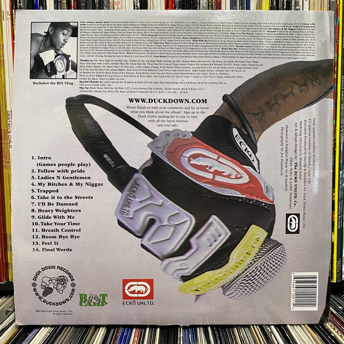 BUCKSHOT - THE BDI THUG (VINYL 2LP) 1999!! RARE!! BOOT CAMP CLIK