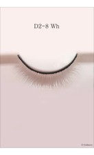 8mm long eyelashes for SD doll Eyelashes for dolls - D2-8 Wh