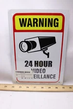 Sigo Signs Warning 24 Hour Video Surveillance Sign Aluminum 7" x 10" SI-210