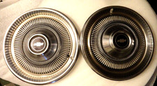 2 Nice 74 75 Chevy Hub Caps 15 Chevrolet Caprice Impala Wheel Covers 1974 1975