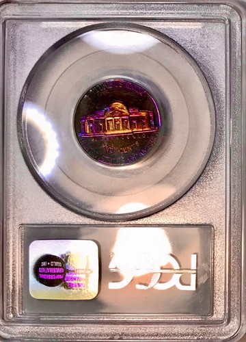 1968-S Jefferson Nickel PR67 Gorgeous Dual Side Vivid Color Rainbow Toned - Picture 4 of 6