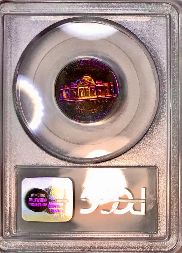 1968-S Jefferson Nickel PR67 Gorgeous Dual Side Vivid Color Rainbow Toned - Image 4 of 4