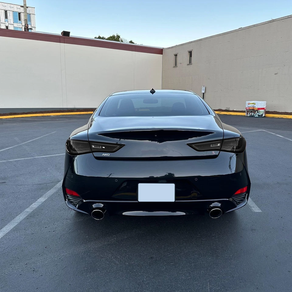 Cubierta de luz trasera ahumada lámpara trasera apagón acabado len se adapta a Infiniti Q60 2016+ Foto 2 de 4