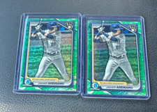 2024 Bowman Chrome Jadher Areinamo Lunar Glow Refractor 2 Card Lot