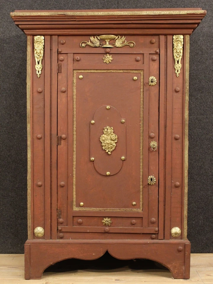 Armario Mueble Italiano Estilo Antiguo Aparador Falso Caja Fuerte Madera Pintada 900 Foto 3 de 4