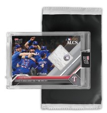 Game-used Base Relic /99 or Lower Texas Rangers 2023 MLB TOPPS NOW WORLD SERIES