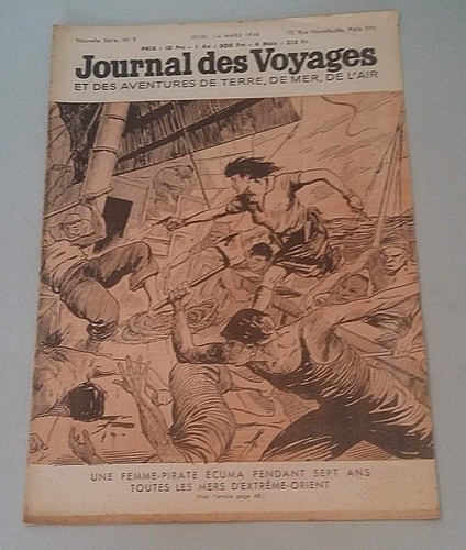 Journal des Voyages N° 3 Jeudi 14 Mars 1946 Une femme-pirate  - Picture 1 of 3