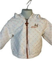 Vtg Disney Minnie Mouse Hood Reversible Jacket White Pink Gold Size 2 Girl READ