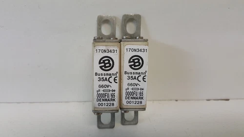 LOT OF (2) NEW OLD STOCK! BUSSMANN 660V 35A FUSE-LINKS 170N3431