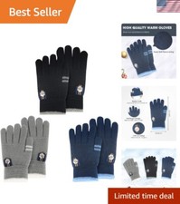 Boys  Girls Winter Mittens Set - 3 Pairs Warm Knitted Gloves for Toddlers