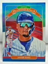 Javier Baez 2020 Panini Donruss Optic CAROLINA BLUE & WHITE Prizm Holo DK #26 SP
