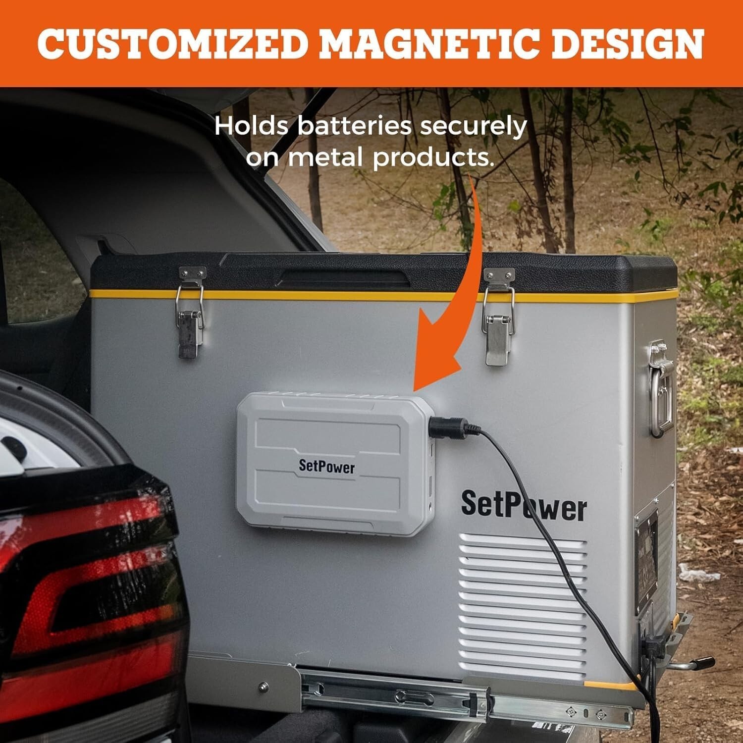 Setpower RF20 12V Portable Refrigerator with PG216WH Battery Pack  for camping
