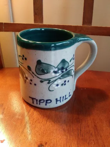 Vintage Great Bay Pottery Hand Thrown Coffee Mug Signed TIPPERARY HILL TIPP NY
