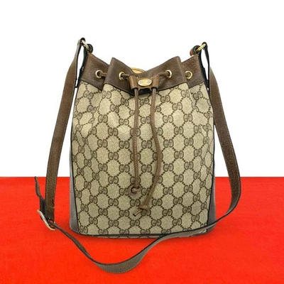 Sac bandoulière GUCCI Sherry line GG motif logo cuir PVC marron 37094 - Photo 1/4