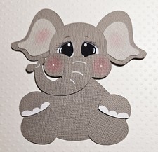 Gray Elephant. Scrapbook, Card making Paper Piecing