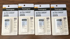 Neutrogena Ultra Shear Face Stick Sunscreen SPF 60 Exp 08/27 4 PK TRAVEL