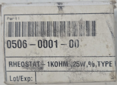 Ohmite RHS Rotary Rheostat 1 kΩ 25W Lug Termination MPN RHS1K0