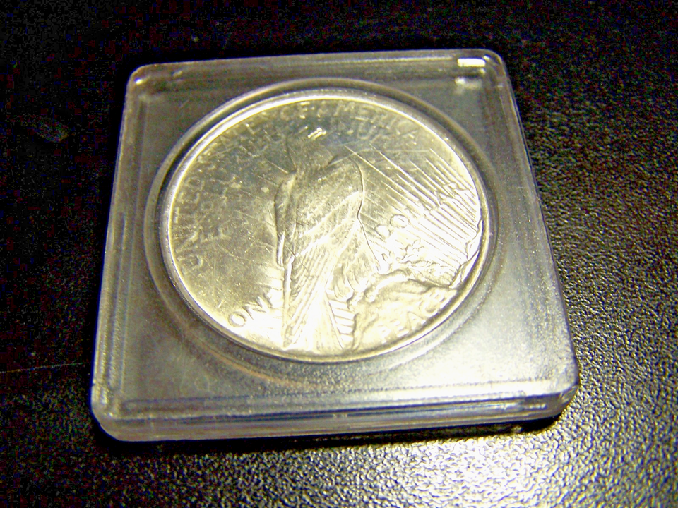 1923 Peace Silver Dollar $1 U.S. Coin Very Nice but ungraded, in case ...