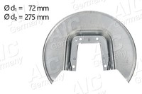 AIC Spritzblech, Bremsscheibe Hinterachse Links, Hinterachse Rechts FüR Peugeot