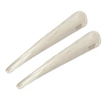 2 Pack Large Shiny Metal Beak Duckbill Alligator Clips Teeth Bows White 