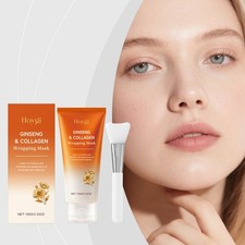 Collagen Peel Off Mask, Brightening  Hydrating Face Mask with Brush