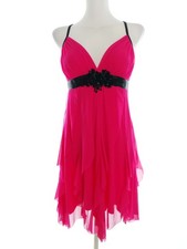 JANE NORMAN Damen Ballkleid/Abendkleid Gr. 38 Rosa Ärmellos Pailletten Knielang