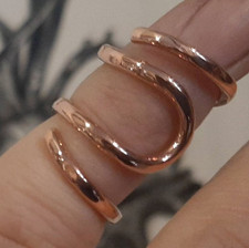 Solid Copper Minimalist Healing Handmade Unisex Ring, Splint Ring Adjustable