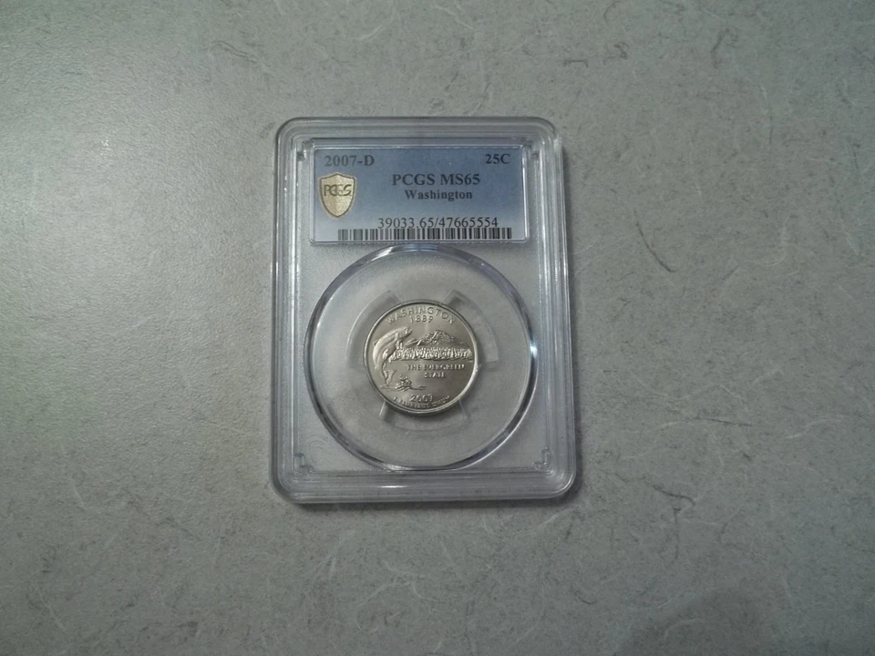 2007 d Washington State Twenty-Five Cent Graded Coin - Image 4 of 4
