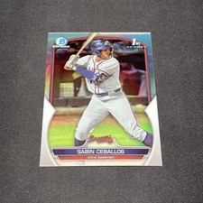 2023 Bowman Chrome 1st Bowman Sabin Ceballos #BDC-110 Refractor Braves