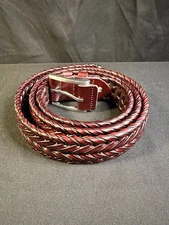 BULLIANT Men’s Leather Woven Braided Belt, Gifts For Men, Casual Jeans Golf 45"