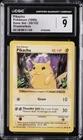 1999 POKEMON BASE SET SHADOWLESS #58 PIKACHU CGC 9