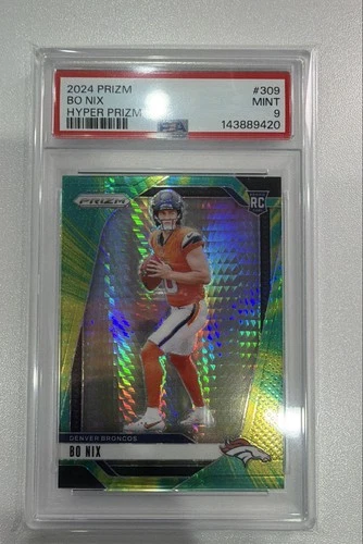 2024 Panini Prizm - Rookies Bo Nix #309 Hyper Prizm /180 (RC)