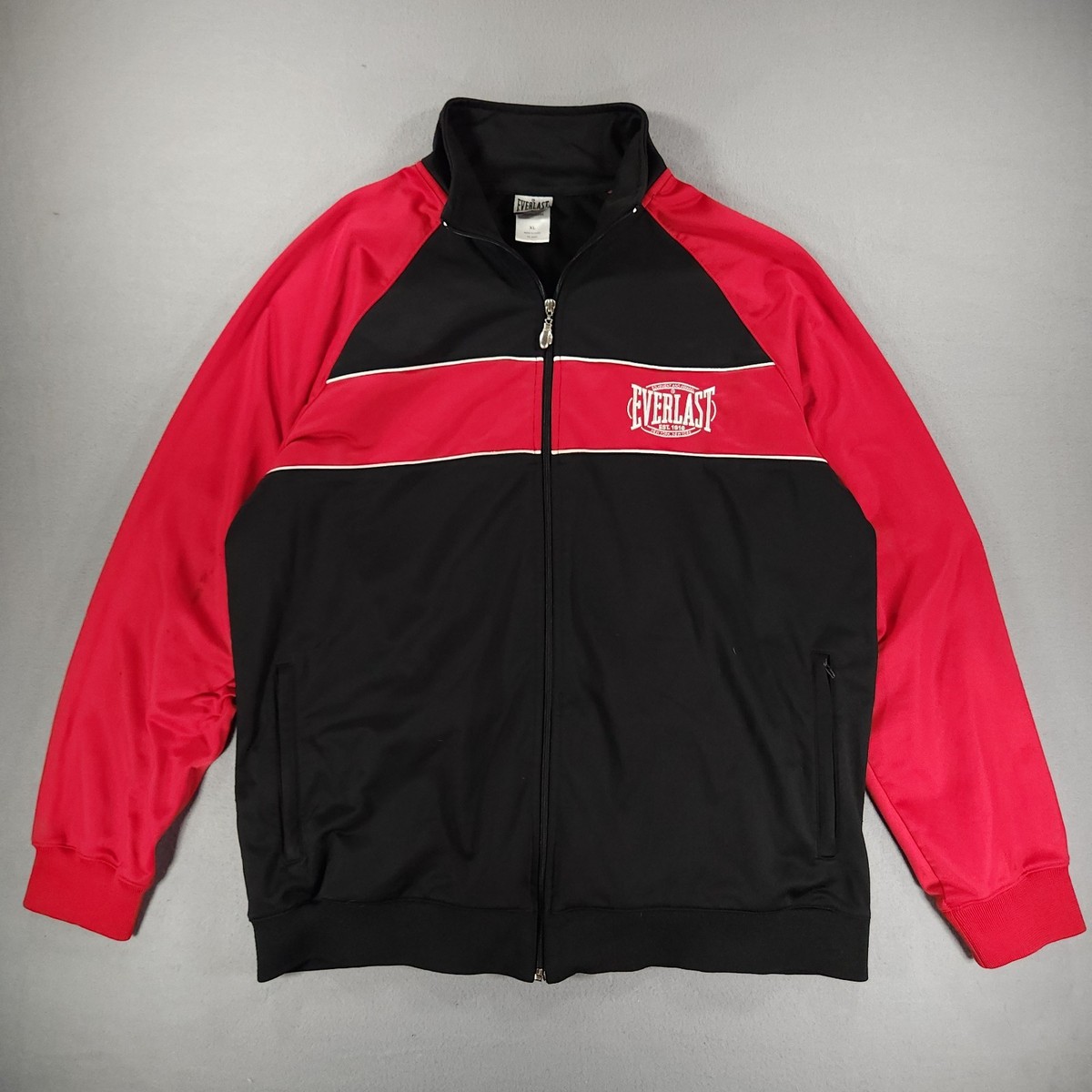 Men's 90s Y2K Everlast Jacket Size XL Boxing Full Zip Gym Training