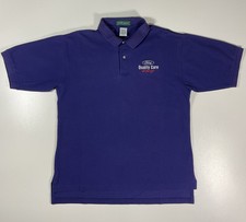 Vintage Ford Racing Polo Shirt Sz L Quality Care Car Outer Banks Made In USA 90s