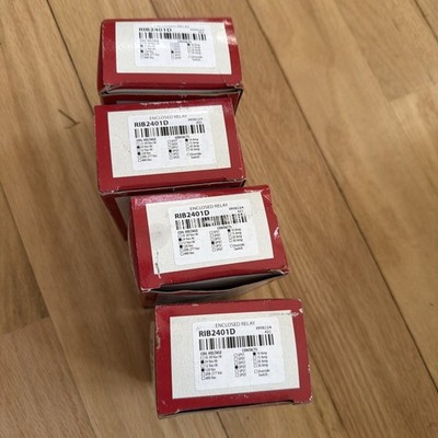 FUNCTIONAL DEVICES RIB RIB2401D ENCLOSED PILOT RELAY 10 AMP DPDT LOT of 4
