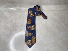 Vtg Rare Polo Ralph Lauren Mark Shale 100% Silk Tie Hand Made In USA Hat Pattern