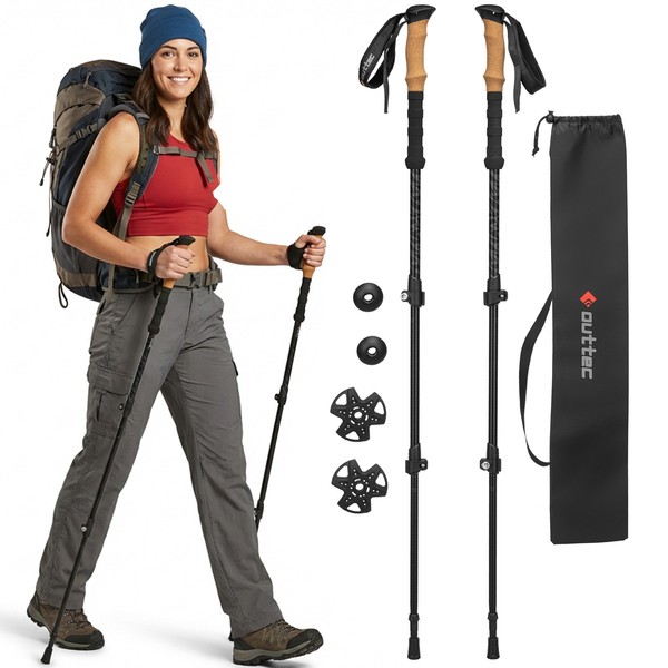 Outtec® Teleskop WanderstöCke Nordic Walking StöCke 65-135Cm Verstellbar-image