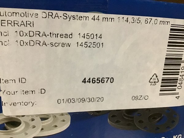 H&R Trak+ 22mm DRA Wheel Spacers 5/114.3 for 08-12 Maserati Gran Turismo 4465670