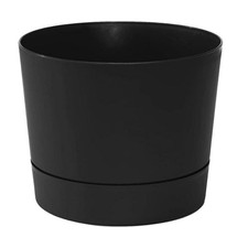 Large Matte Black Plastic Indoor/Outdoor Planter 10.5 In. W X 8.5 In. H 