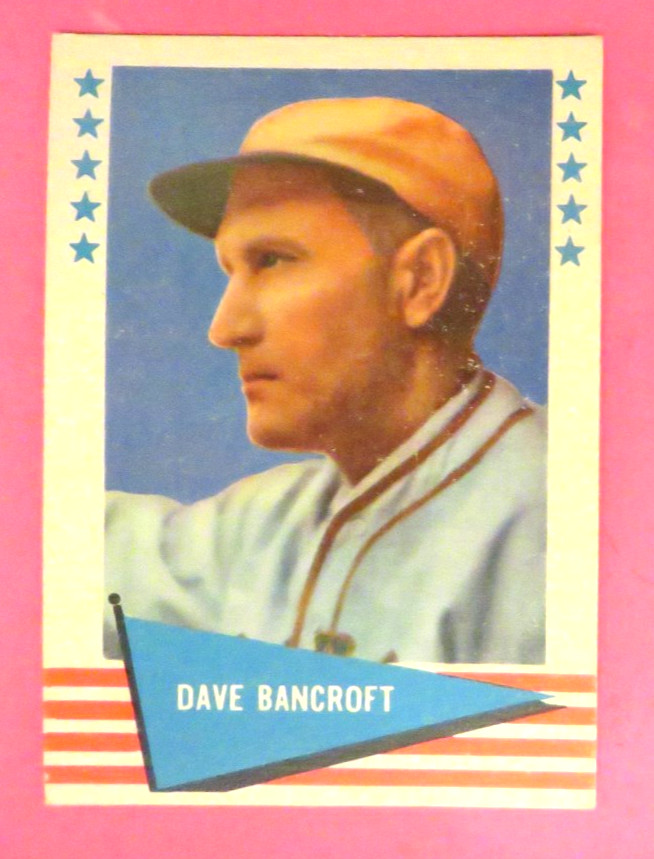 1961 Fleer Baseball, "Baseball Greats - DAVE BANCROFT #7