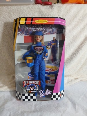 50Th Anniversary Nascar Barbie 1998 New Sports Mattel New In Box Never Opened