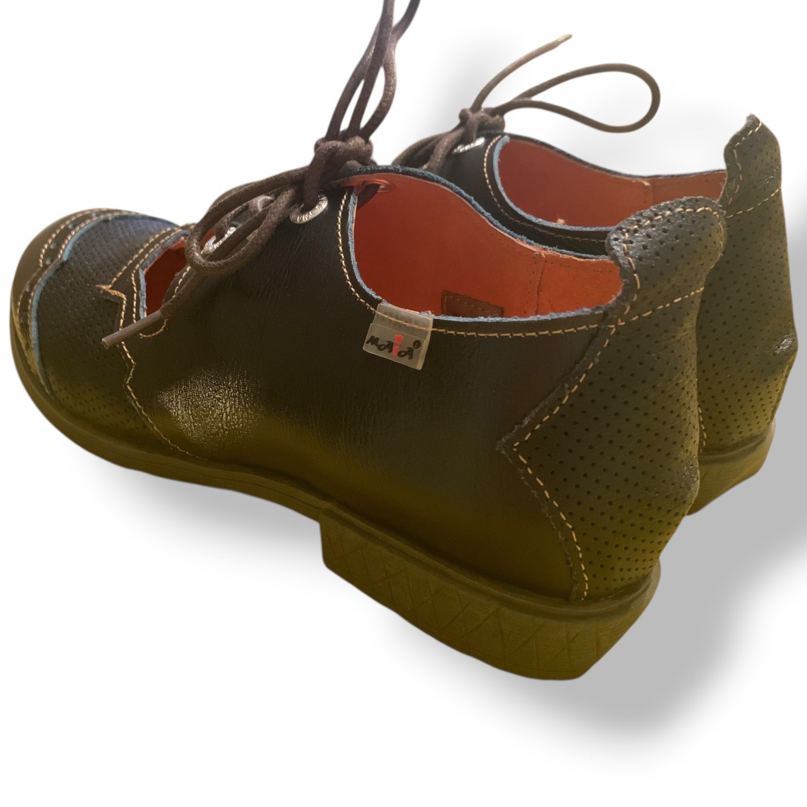 TMA EYES & MAiA Black Hand Stitched Leather Mary Janes Comfort Sz 8 US 39 EU