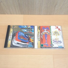 Sega Saturn white console bundle with 5 games, 1 controller & cables Japan