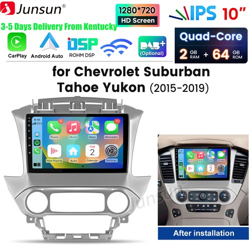 2+64GB Android15 CarPlay Car Stereo Radio GPS For Chevrolet Suburban Tahoe Yukon